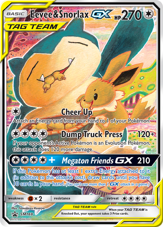 Eevee & Snorlax-GX SM169/248 Promo | SM Black Star Promos | Pokemon Card