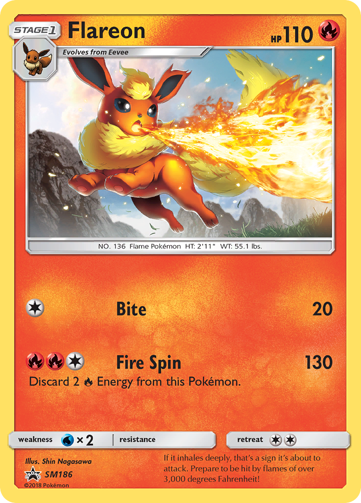 Flareon SM186/248 Promo | SM Black Star Promos | Pokemon Card