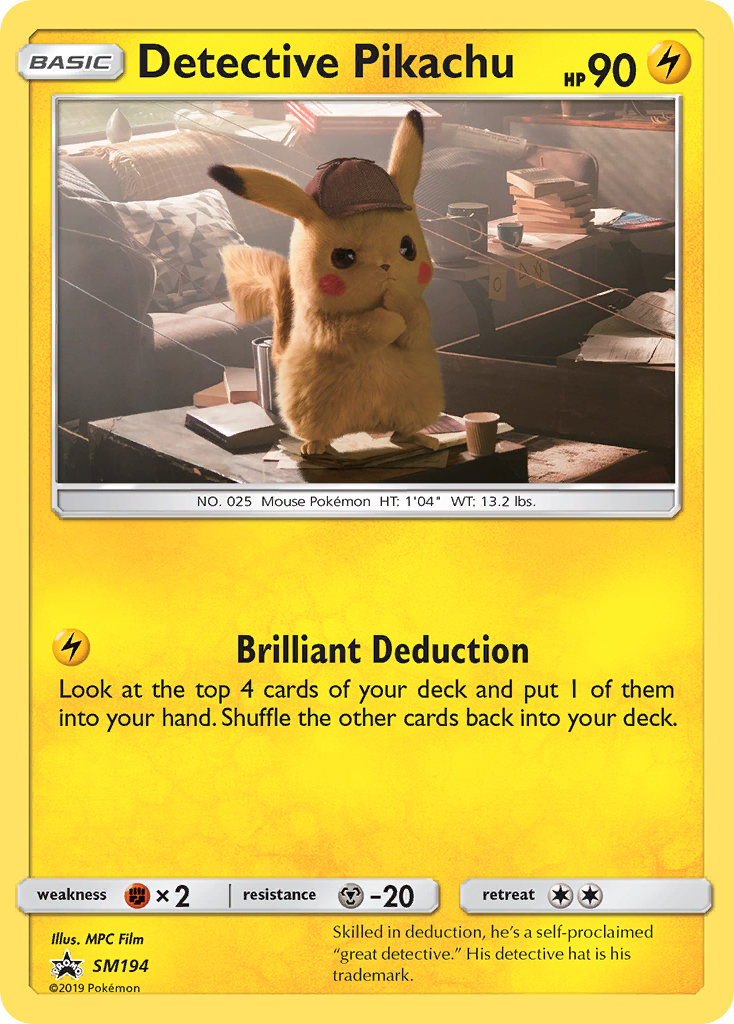 Detective Pikachu SM194/248 Promo | SM Black Star Promos | Pokemon Card