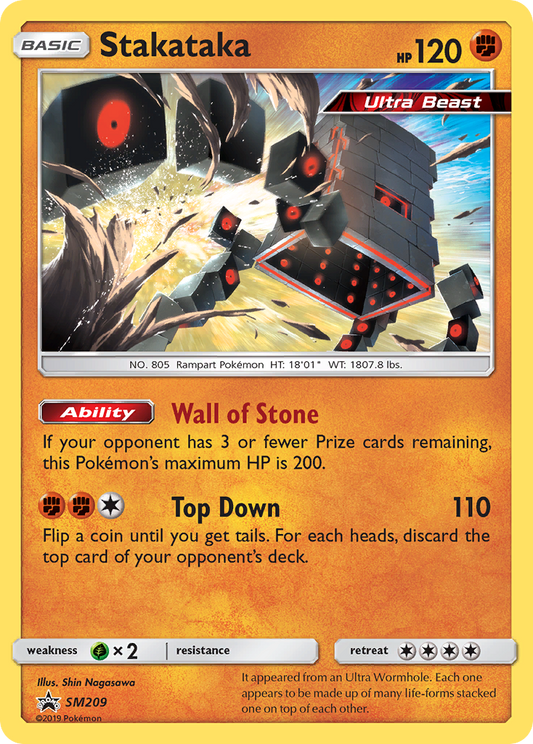 Stakataka SM209/248 Promo | SM Black Star Promos | Pokemon Card