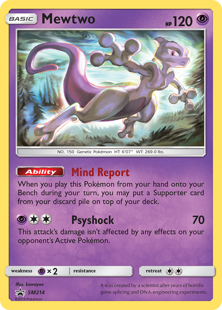 Mewtwo SM214/248 Promo | SM Black Star Promos | Pokemon Card