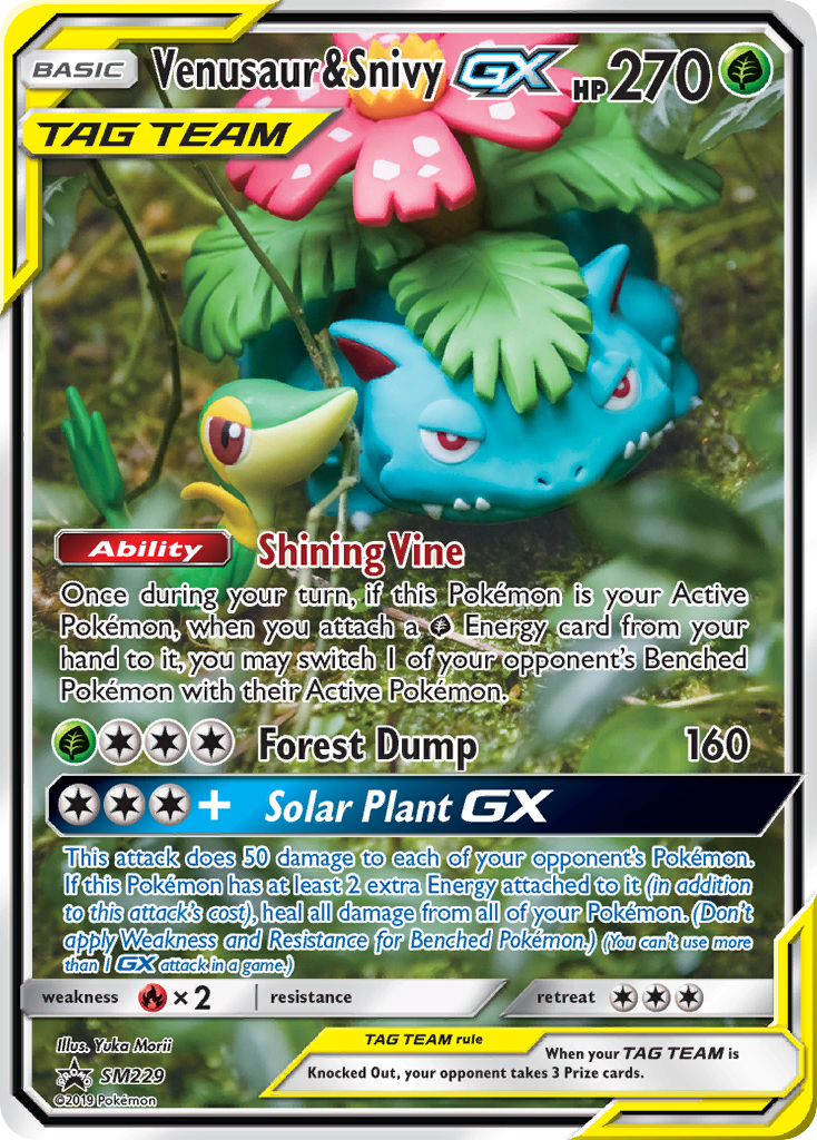 Venusaur & Snivy-GX SM229/248 Promo | SM Black Star Promos | Pokemon Card