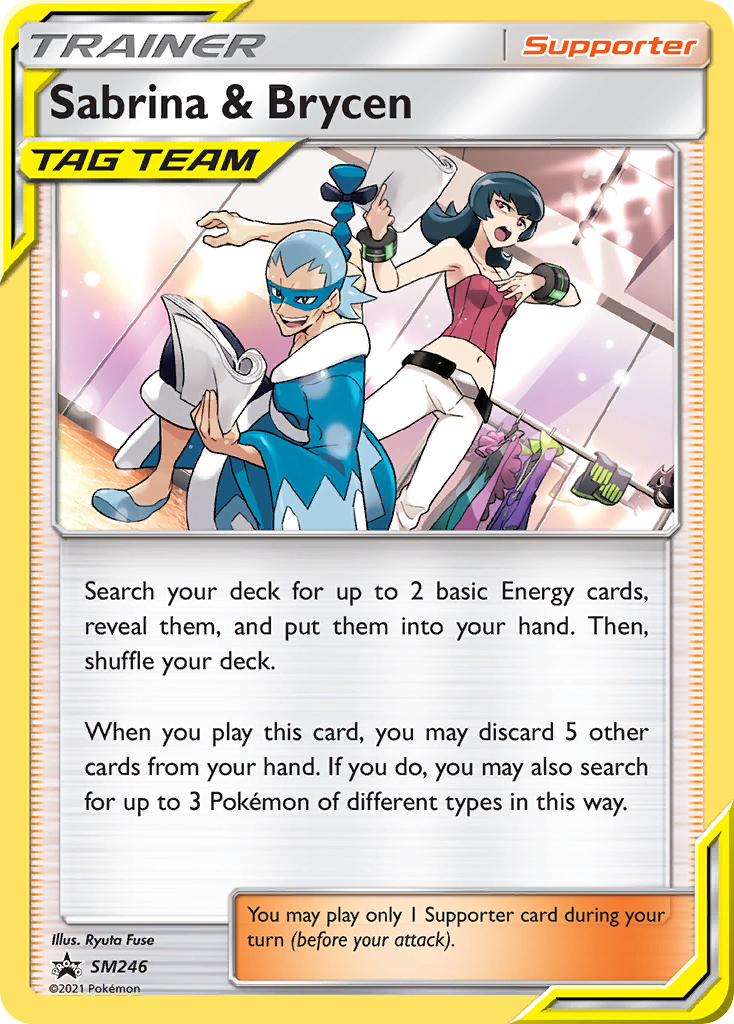 Sabrina & Brycen SM246/248 Promo | SM Black Star Promos | Pokemon Card