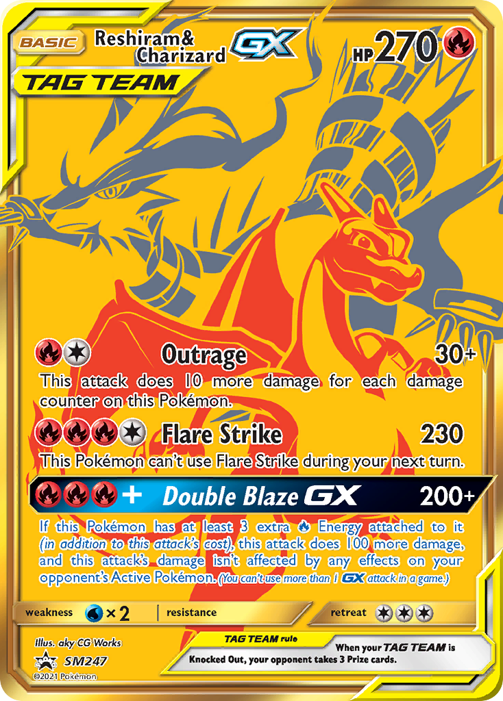 Reshiram & Charizard-GX SM247/248 Promo | SM Black Star Promos | Pokemon Card