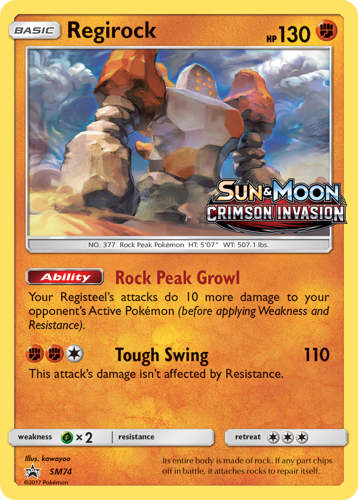 Regirock SM74/248 Promo | SM Black Star Promos | Pokemon Card