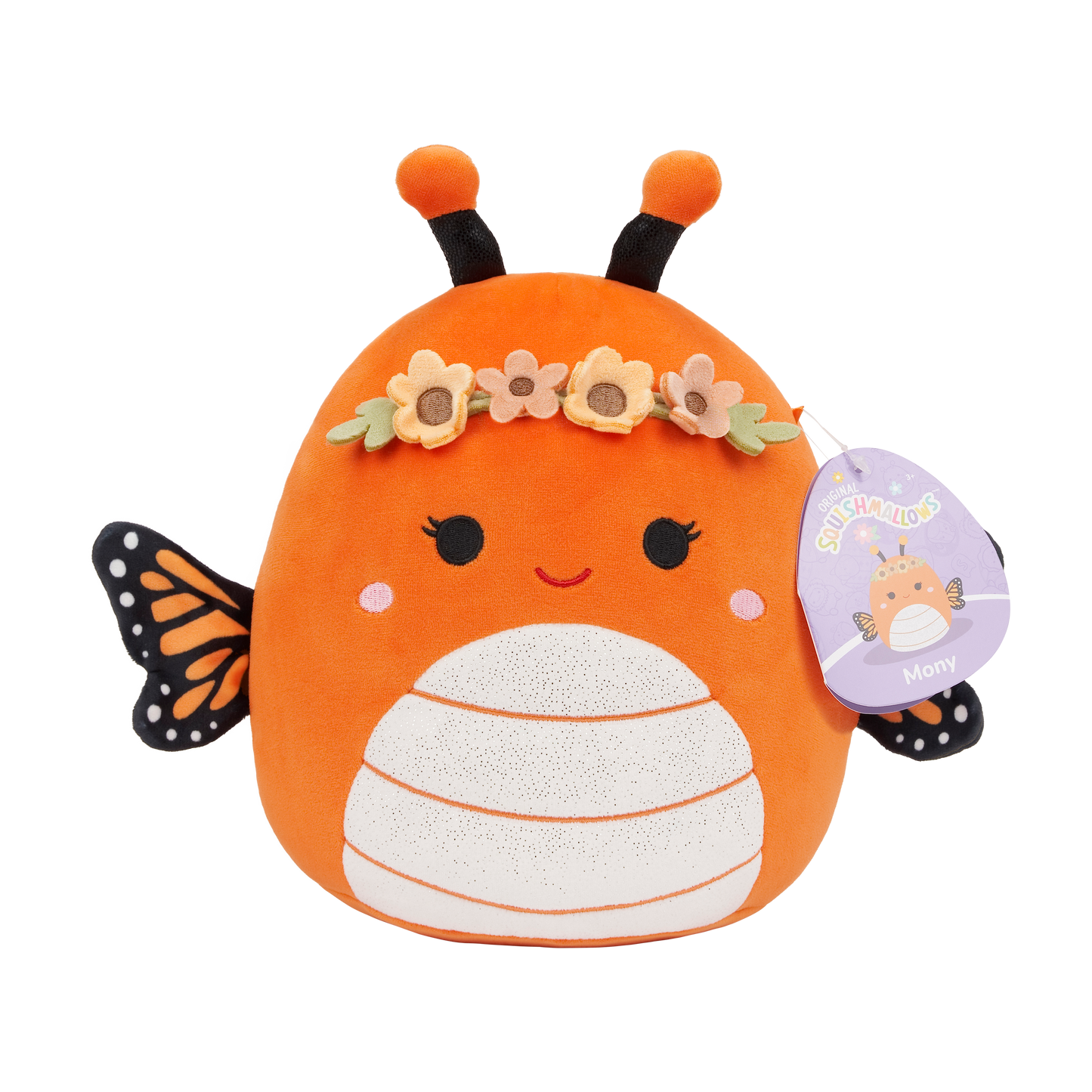 Mony the Orange Monarch Butterfly ~ Easter ~ 7.5" Squishmallow Plush