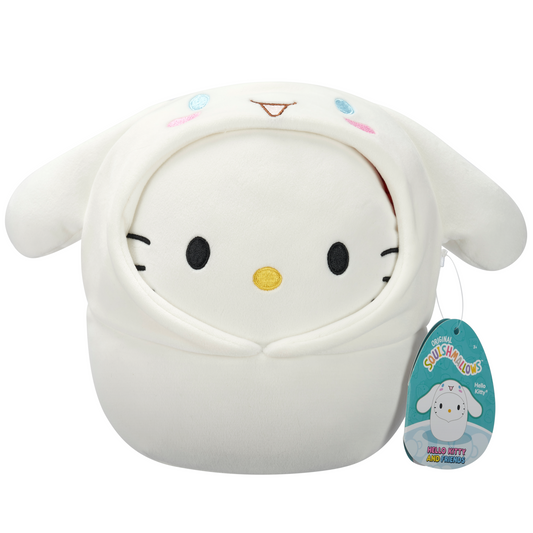 Hello Kitty in Cinnamoroll Hoodie ~ 8" Squishmallow Plush