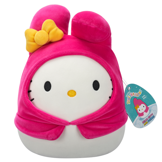 Hello Kitty in My Melody Hoodie ~ 8" Squishmallow Plush