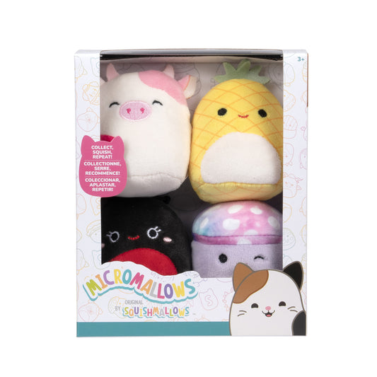 4 Pack (H) Maui, Trudy, Caedyn, Minya - 2.5" Micromallows Squishmallow Plush