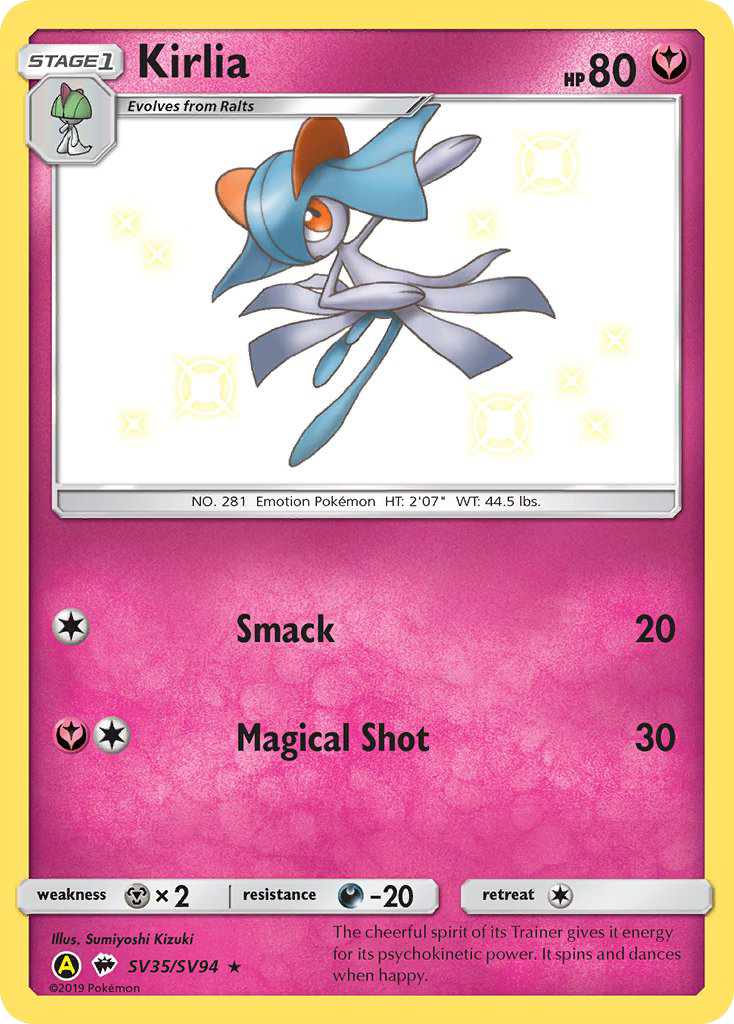 Kirlia SV35/94 Rare Shiny | Hidden Fates Shiny Vault | Pokemon Card