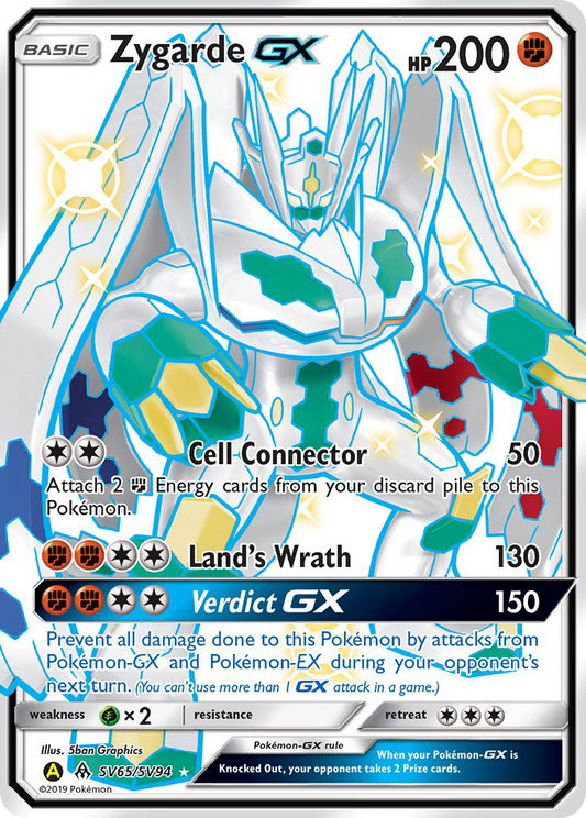 Zygarde-GX SV65/94 Rare Shiny GX | Hidden Fates Shiny Vault | Pokemon Card