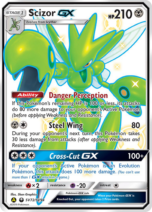 Scizor-GX SV72/94 Rare Shiny GX | Hidden Fates Shiny Vault | Pokemon Card