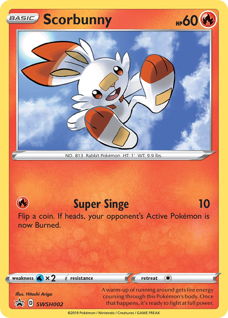 Scorbunny SWSH002/307 Promo | SWSH Black Star Promos | Pokemon Card