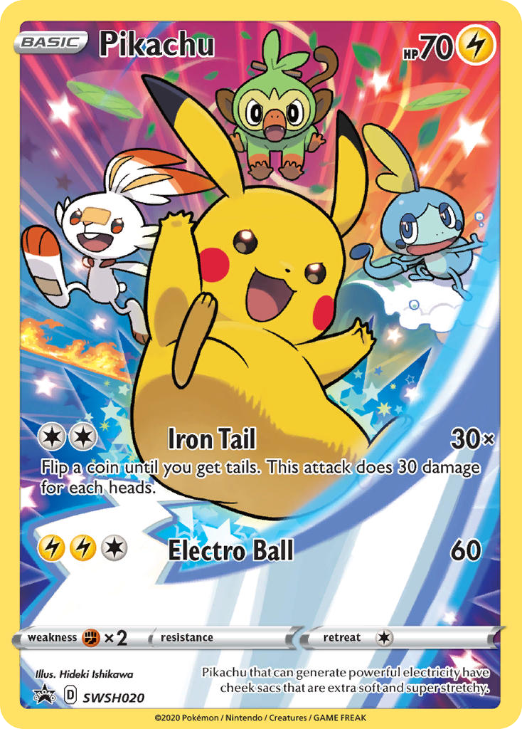 Pikachu SWSH020/307 Promo | SWSH Black Star Promos | Pokemon Card