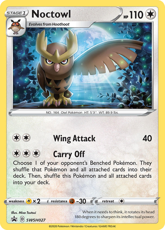 Noctowl SWSH027/307 Promo | SWSH Black Star Promos | Pokemon Card