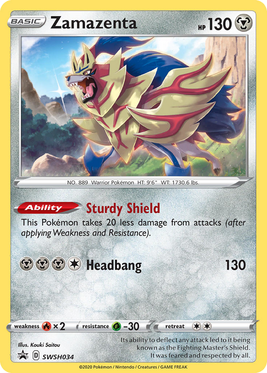 Zamazenta SWSH034/307 Promo | SWSH Black Star Promos | Pokemon Card