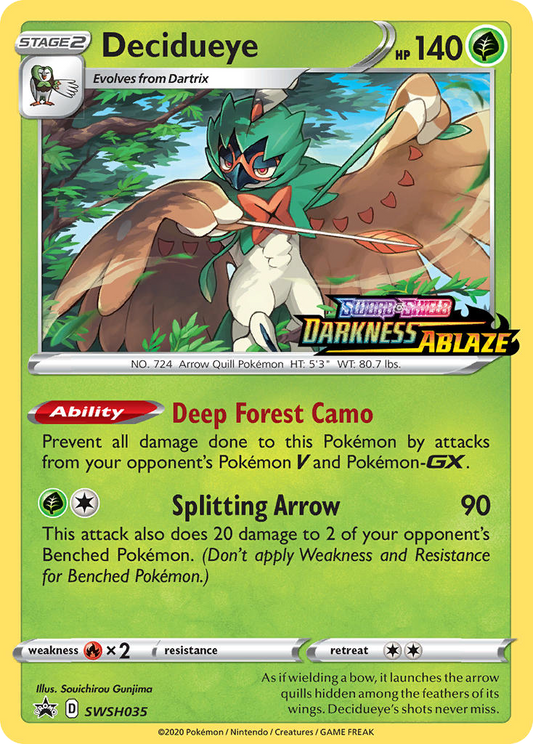 Decidueye SWSH035/307 Promo | SWSH Black Star Promos | Pokemon Card