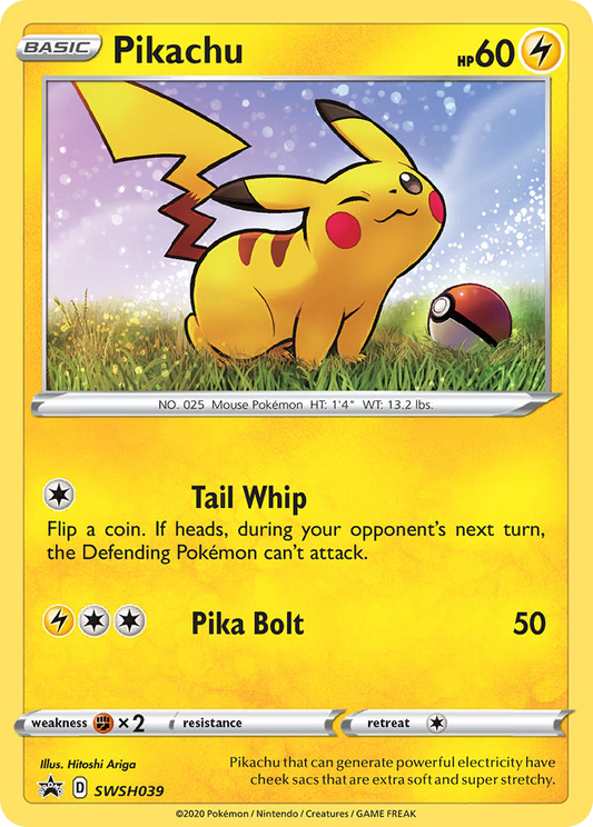 Pikachu SWSH039/307 Promo | SWSH Black Star Promos | Pokemon Card