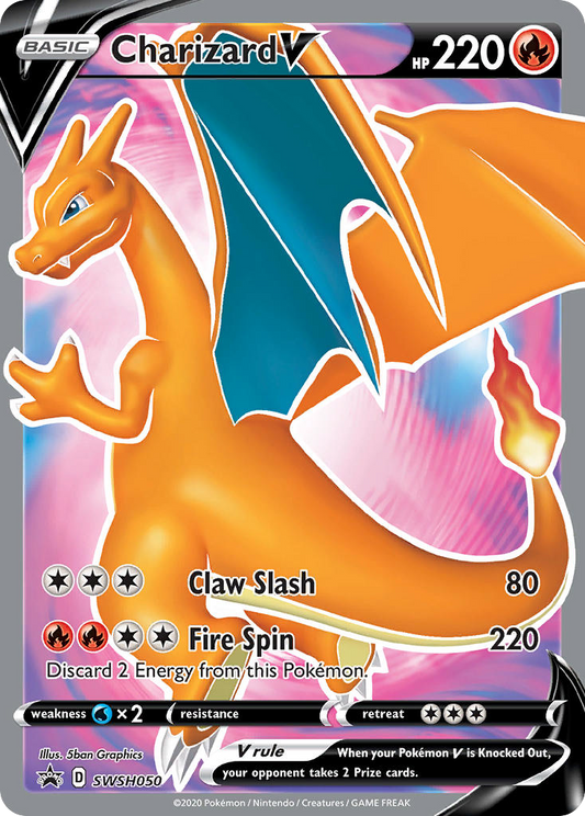 Charizard V SWSH050/307 Promo | SWSH Black Star Promos | Pokemon Card