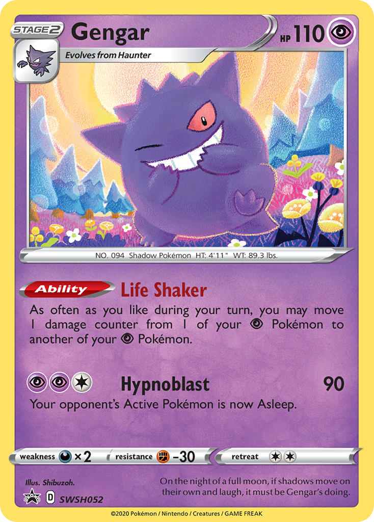 Gengar SWSH052/307 Promo | SWSH Black Star Promos | Pokemon Card