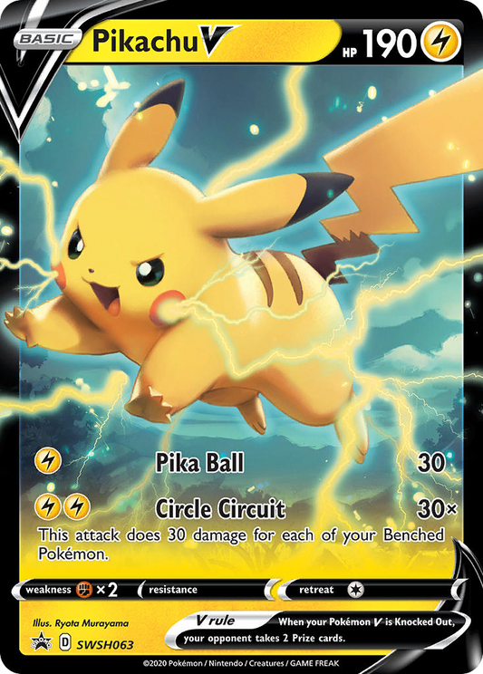 Pikachu V SWSH063/307 Promo | SWSH Black Star Promos | Pokemon Card