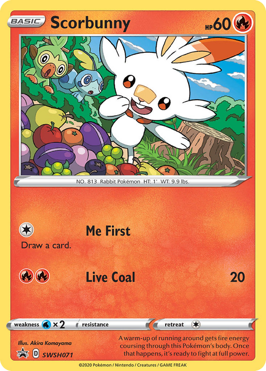 Scorbunny SWSH071/307 Promo | SWSH Black Star Promos | Pokemon Card