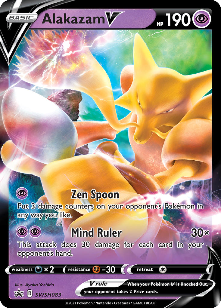 Alakazam V SWSH083/307 Promo | SWSH Black Star Promos | Pokemon Card