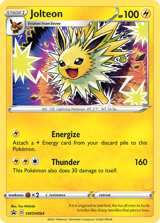 Jolteon SWSH094/307 Promo | SWSH Black Star Promos | Pokemon Card