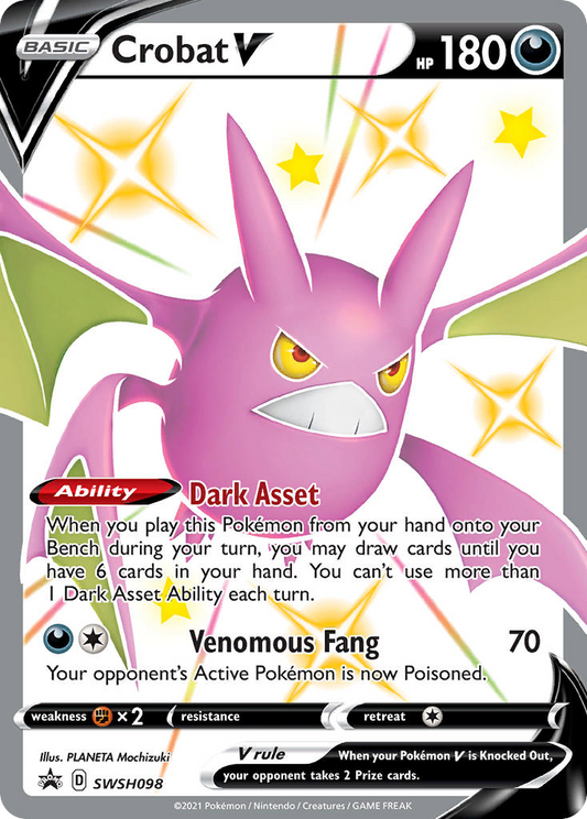 Crobat V SWSH098/307 Promo | SWSH Black Star Promos | Pokemon Card