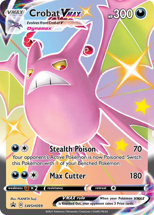 Crobat VMAX SWSH099/307 Promo | SWSH Black Star Promos | Pokemon Card