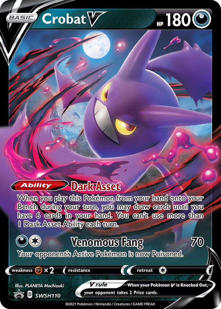 Crobat V SWSH110/307 Promo | SWSH Black Star Promos | Pokemon Card