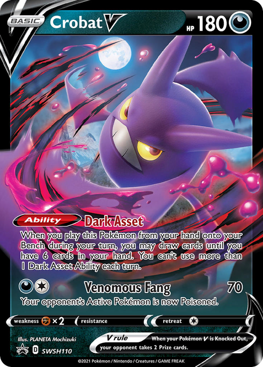 Crobat V SWSH110/307 Promo | SWSH Black Star Promos | Pokemon Card