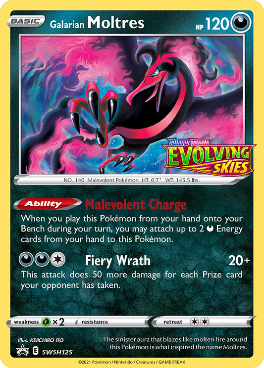 Galarian Moltres SWSH125/307 Promo | SWSH Black Star Promos | Pokemon Card
