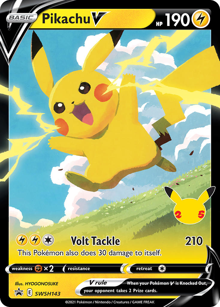 Pikachu V SWSH143/307 Promo | SWSH Black Star Promos | Pokemon Card
