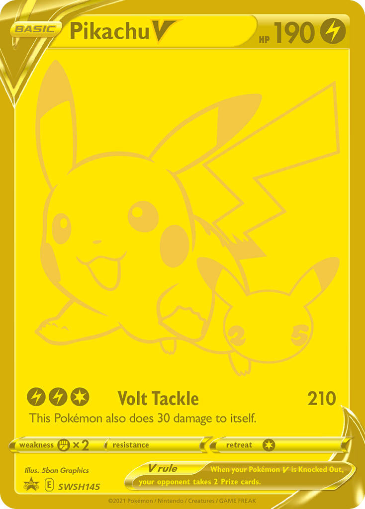 Pikachu V SWSH145/307 Promo | SWSH Black Star Promos | Pokemon Card