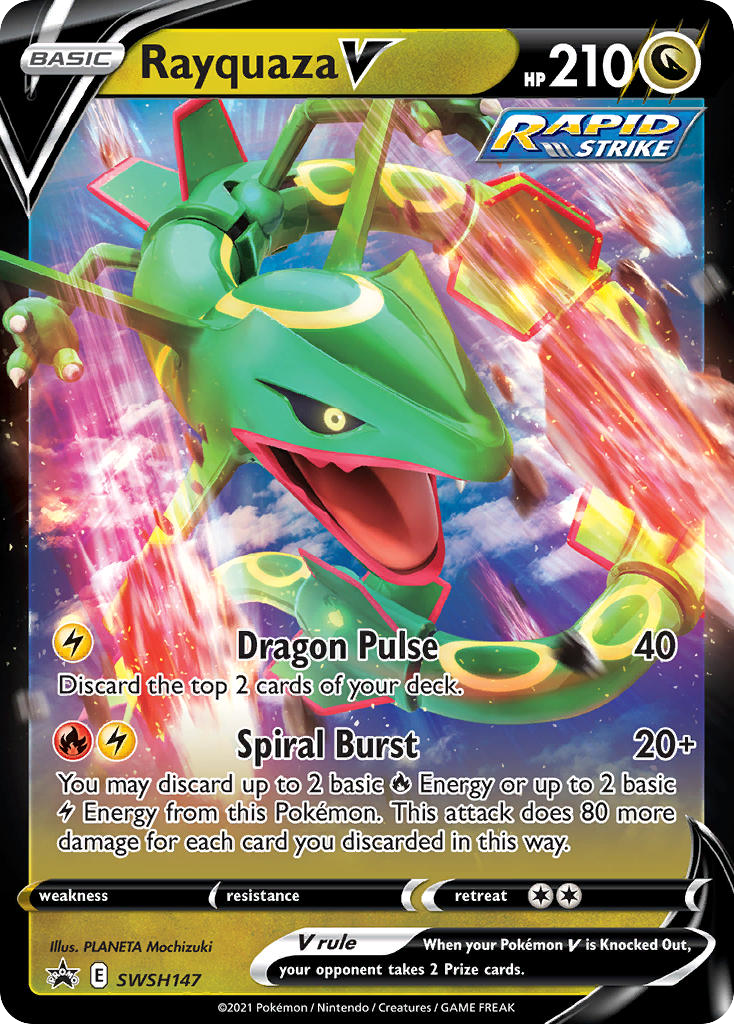 Rayquaza V SWSH147/307 Promo | SWSH Black Star Promos | Pokemon Card
