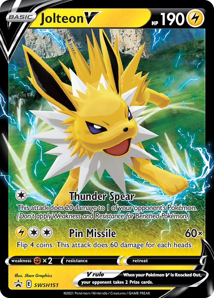 Jolteon V SWSH151/307 Promo | SWSH Black Star Promos | Pokemon Card