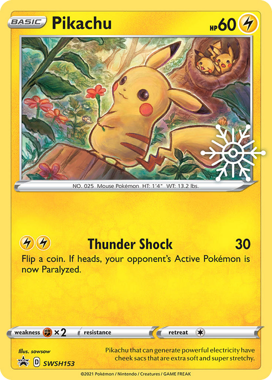 Pikachu SWSH153/307 Promo | SWSH Black Star Promos | Pokemon Card