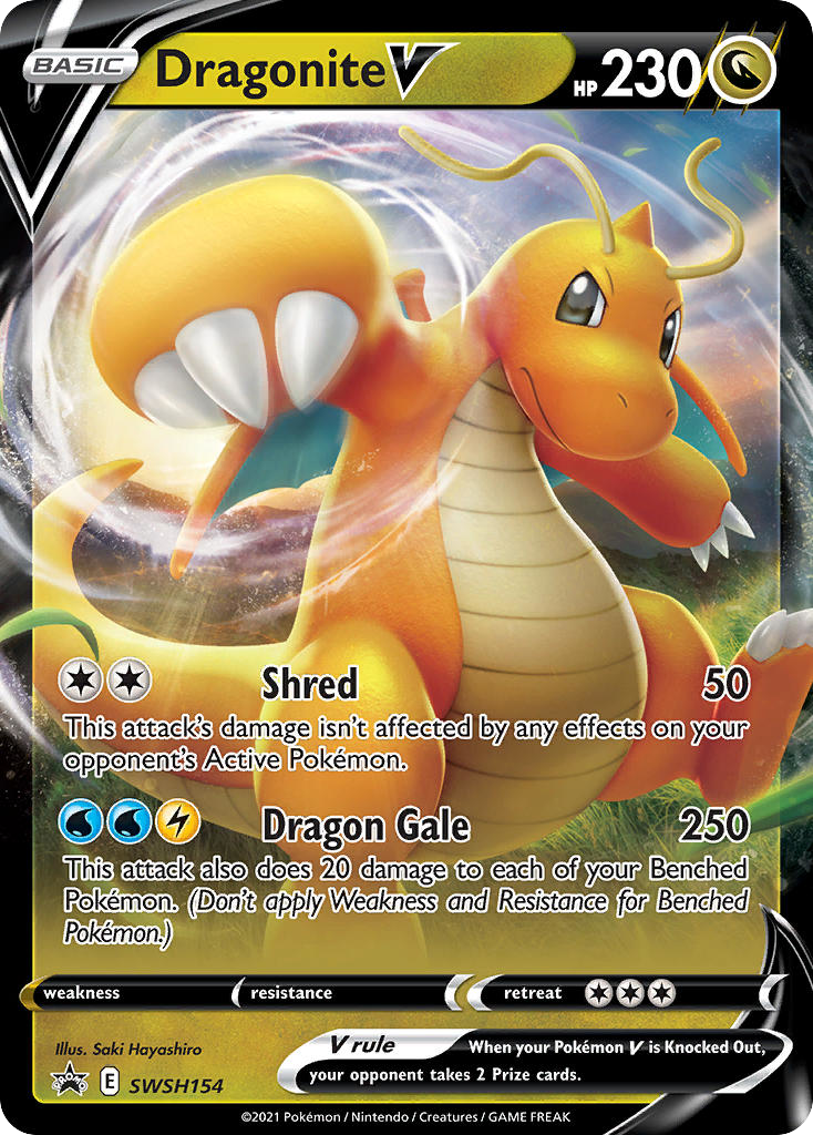 Dragonite V SWSH154/307 Promo | SWSH Black Star Promos | Pokemon Card