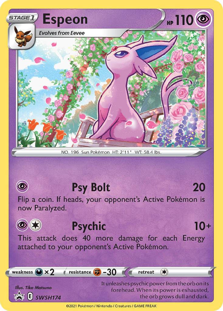 Espeon SWSH174/307 Promo | SWSH Black Star Promos | Pokemon Card