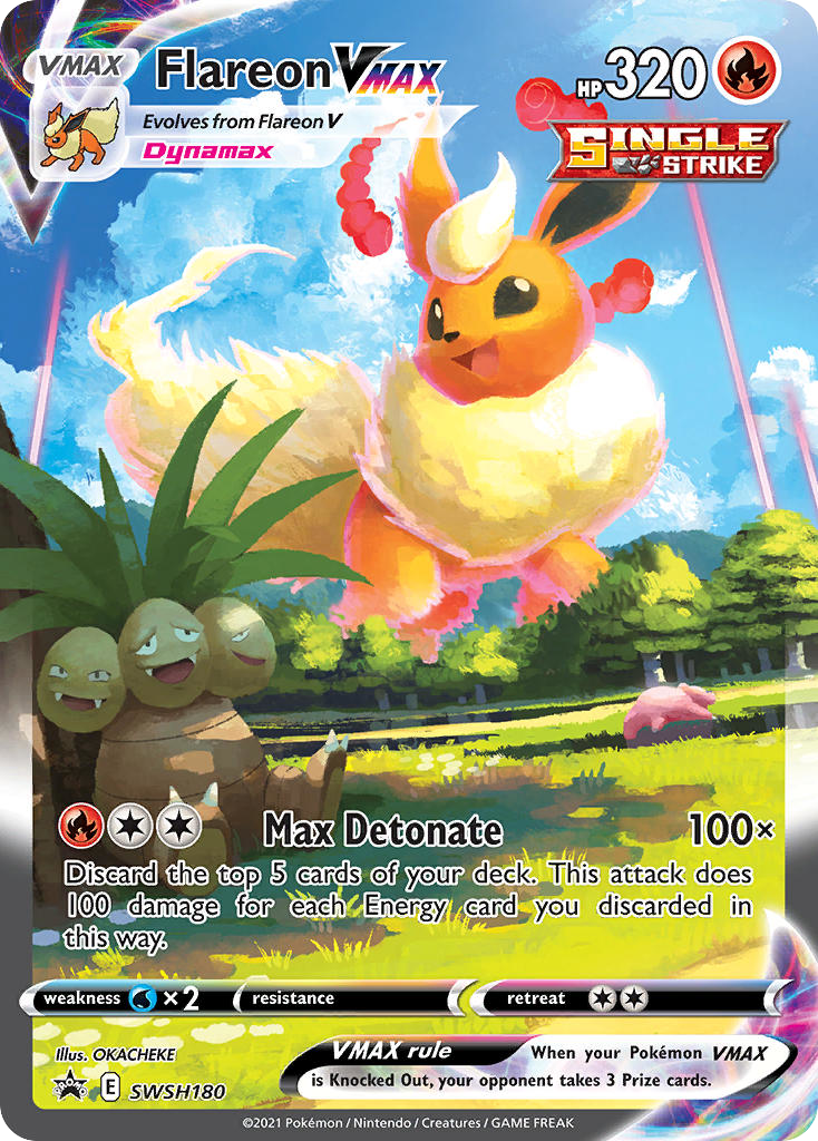 Flareon VMAX SWSH180/307 Promo | SWSH Black Star Promos | Pokemon Card