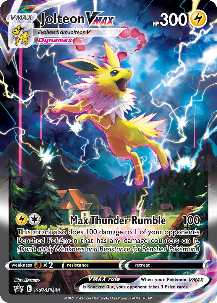 Jolteon VMAX SWSH184/307 Promo | SWSH Black Star Promos | Pokemon Card