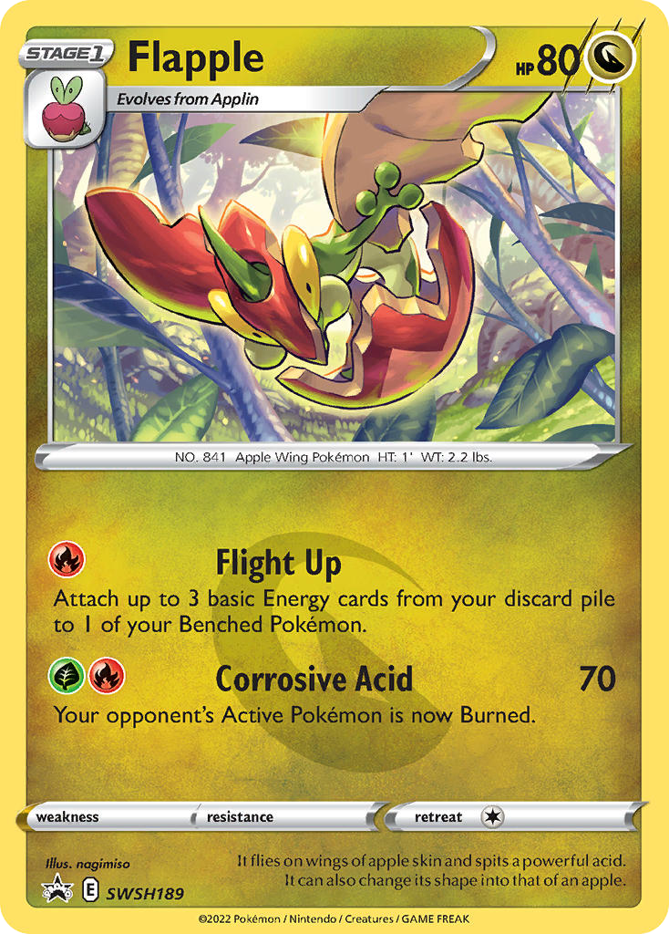Flapple SWSH189/307 Promo | SWSH Black Star Promos | Pokemon Card