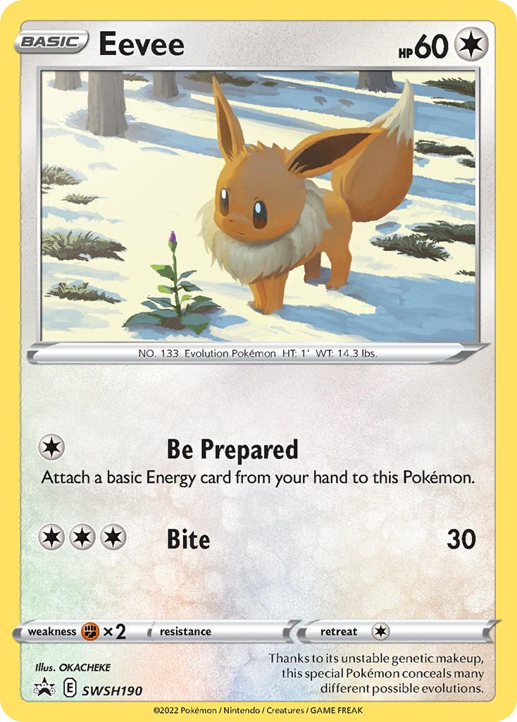 Eevee SWSH190/307 Promo | SWSH Black Star Promos | Pokemon Card