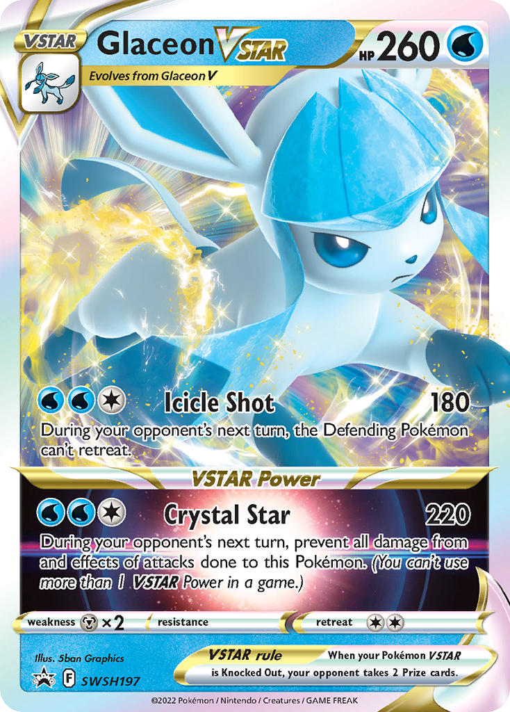 Glaceon VSTAR SWSH197/307 Promo | SWSH Black Star Promos | Pokemon Card