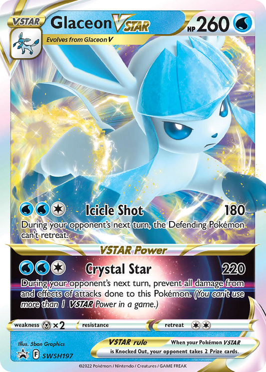 Glaceon VSTAR SWSH197/307 Promo | SWSH Black Star Promos | Pokemon Card