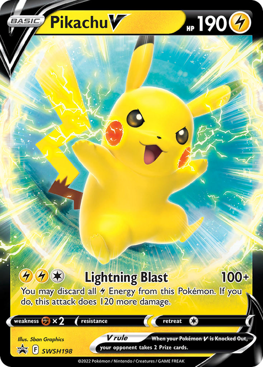Pikachu V SWSH198/307 Promo | SWSH Black Star Promos | Pokemon Card