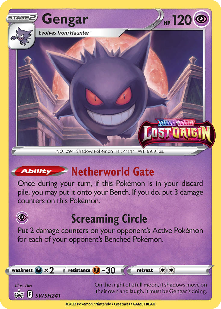 Gengar SWSH241/307 Promo | SWSH Black Star Promos | Pokemon Card
