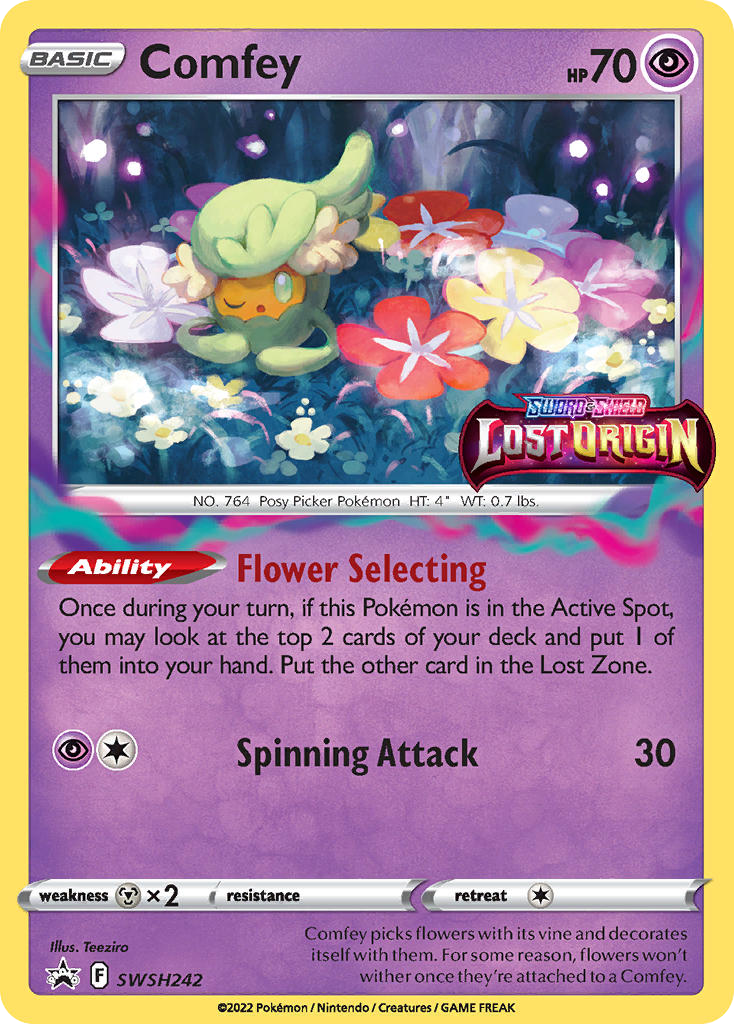 Comfey SWSH242/307 Promo | SWSH Black Star Promos | Pokemon Card
