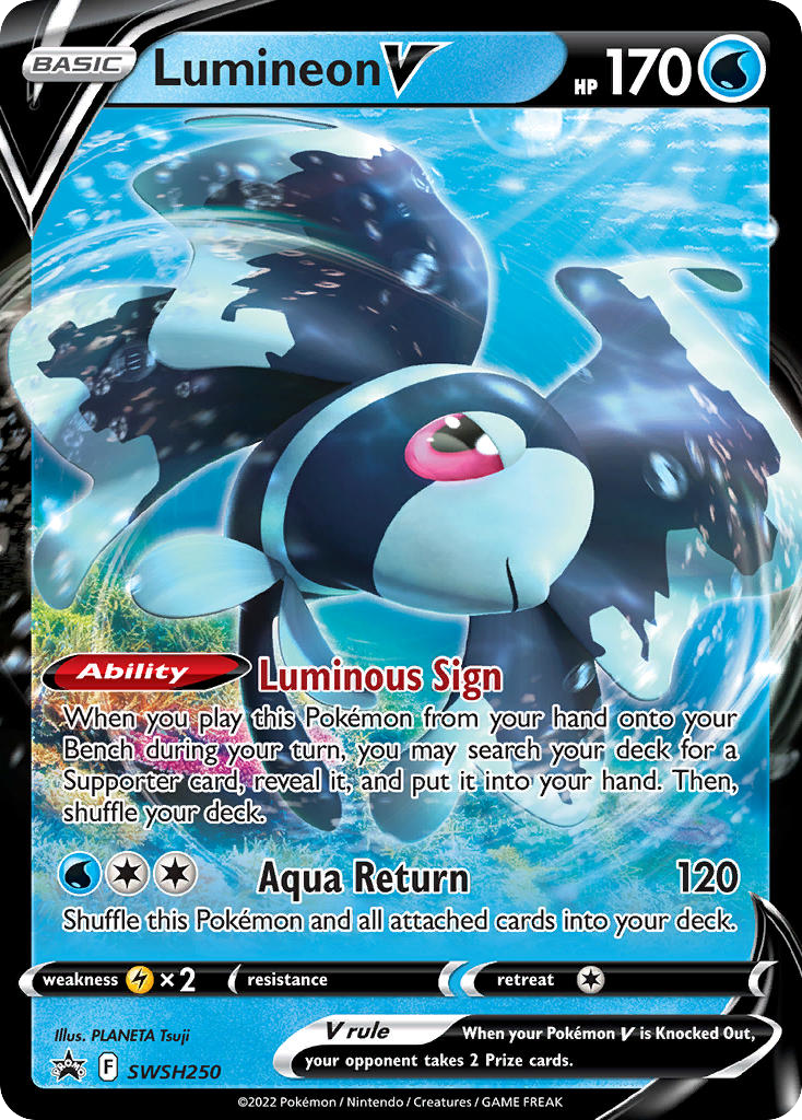 Lumineon V SWSH250/307 Promo | SWSH Black Star Promos | Pokemon Card